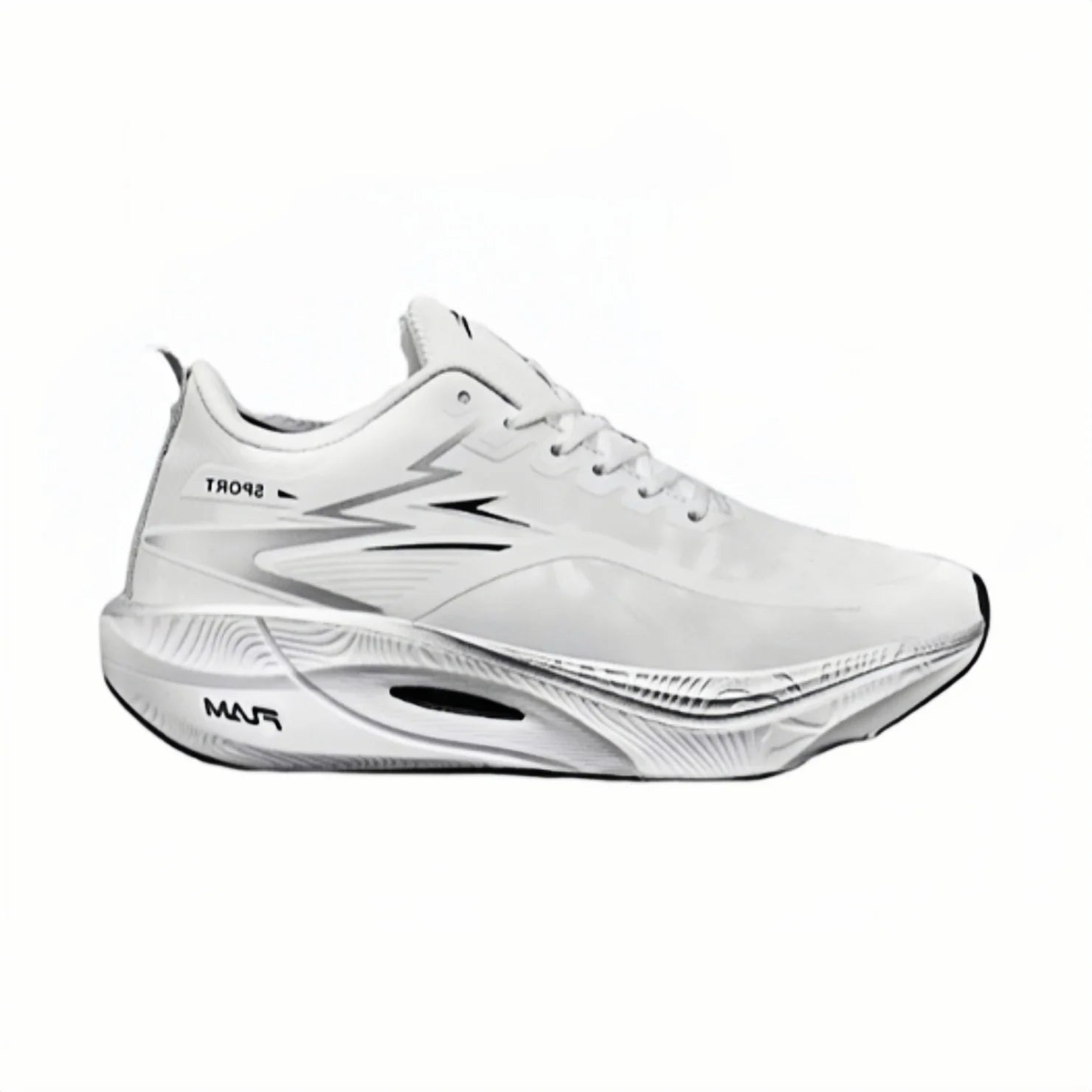 Cloud White Lightweight Breathable Walking Sneakers