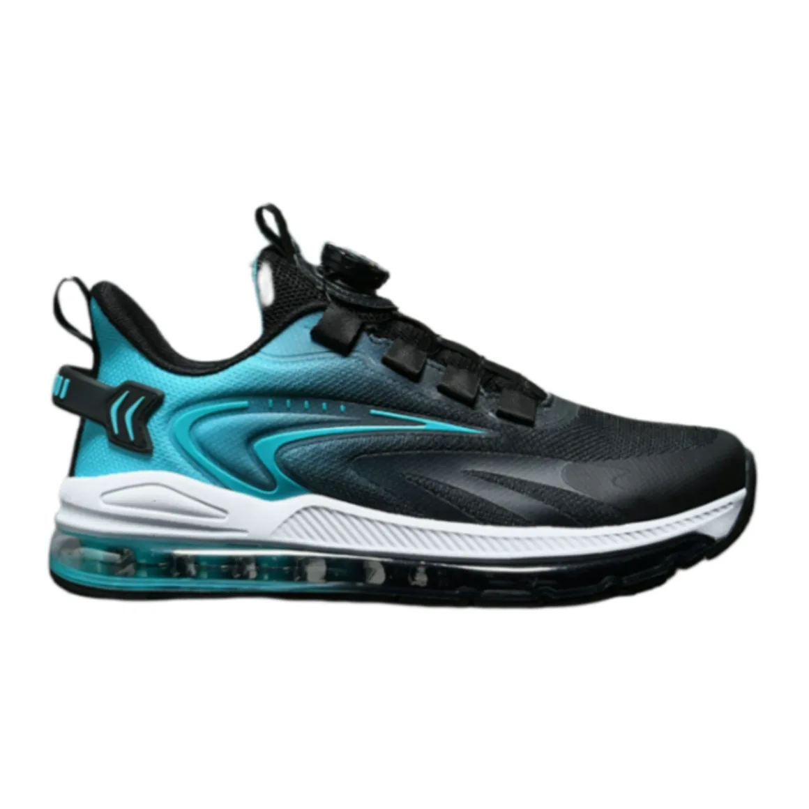 Men’s Black Teal Air Cushion Sneakers