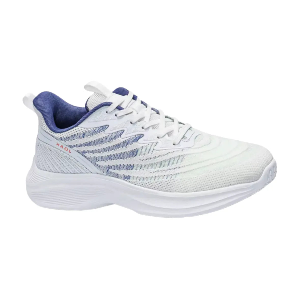 Men’s White Gray Navy Accent Slip-On Sneakers