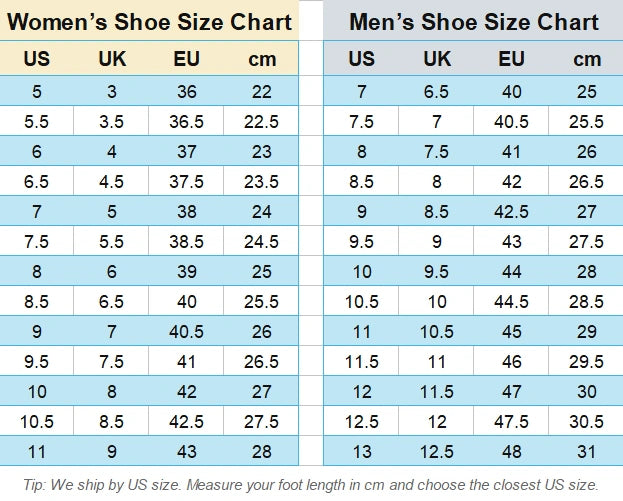 Shoe Size Chart