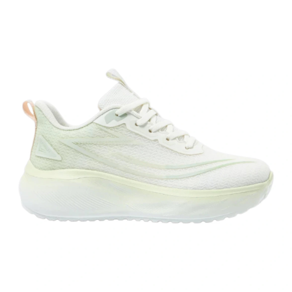 Cloud Women’s Cream White & Light Green Lightweight Cushioned Sneakers