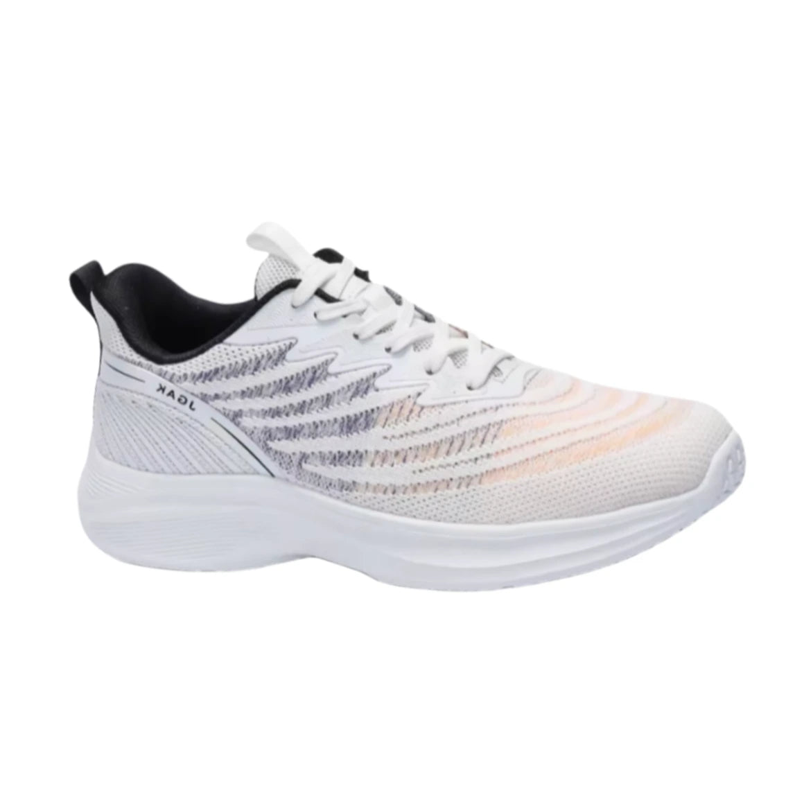 Men’s White Gray Peach Gradient Slip-On Sneakers