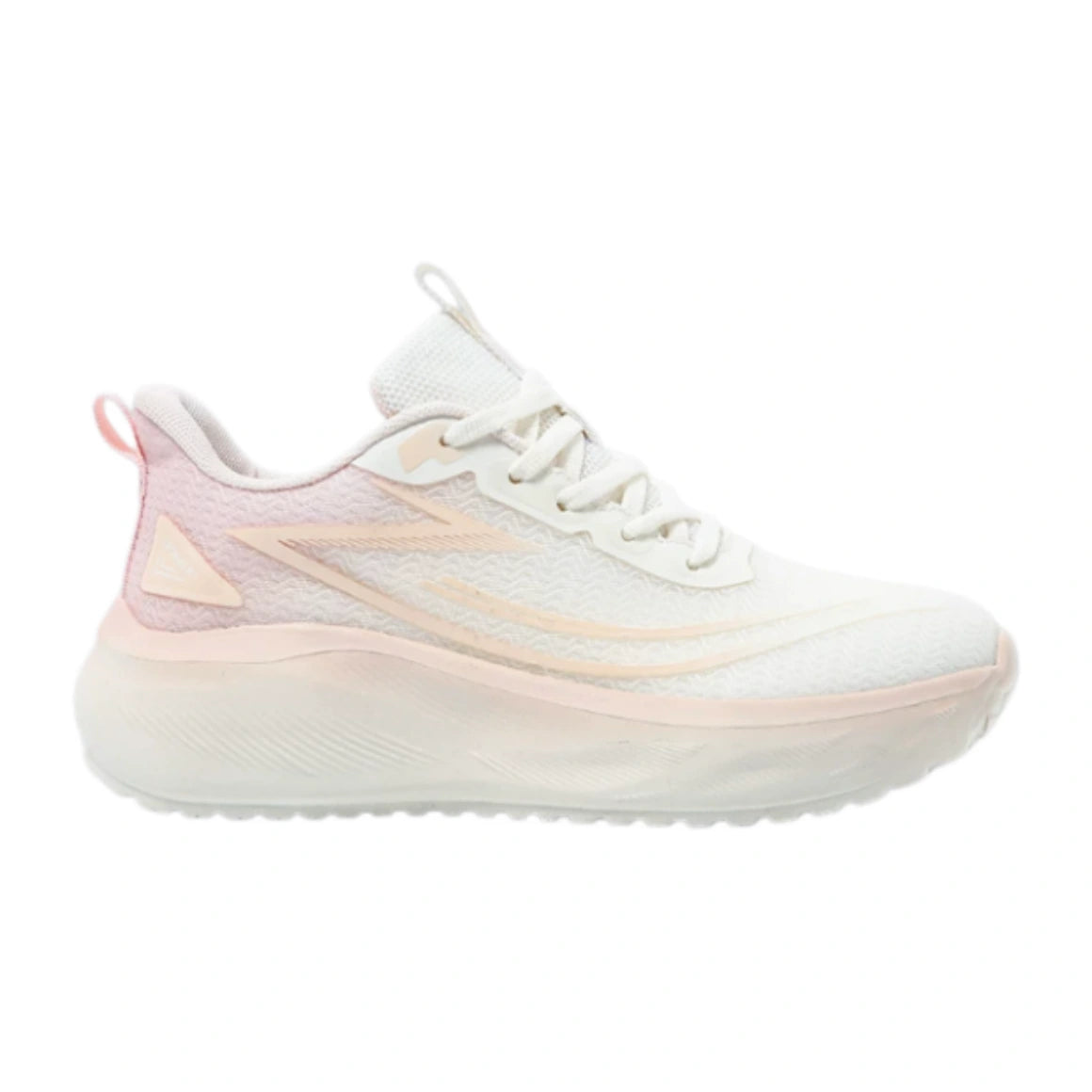 Women’s Cream White & Peach Lightweight Cushioned Sneakers