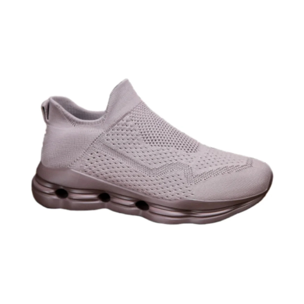 Men’s & Women’s  Lavender Gray Knit Sneakers