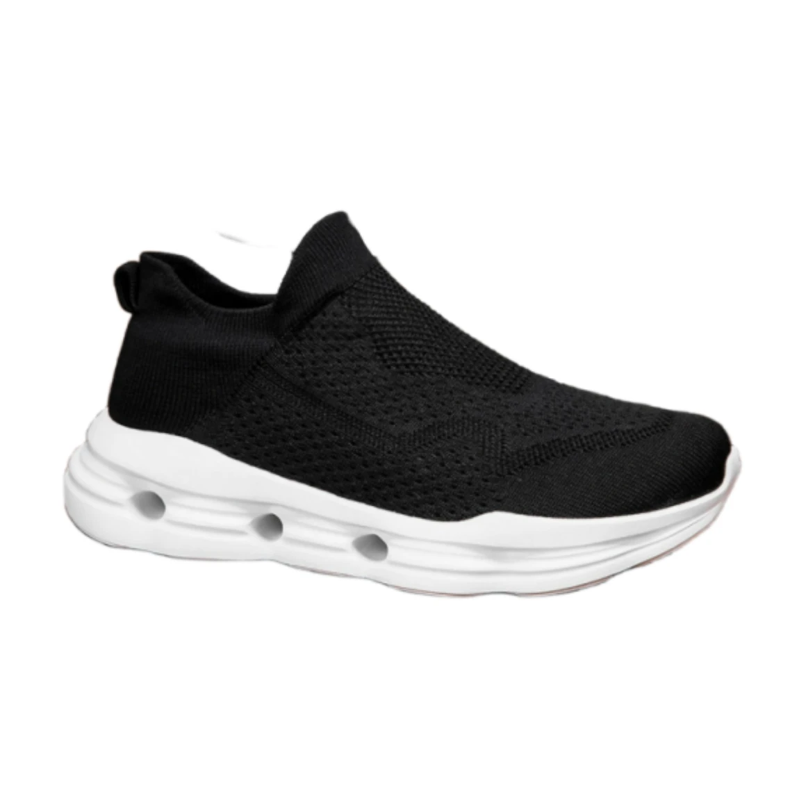 Men’s & Women’s Black White Knit Sneakers