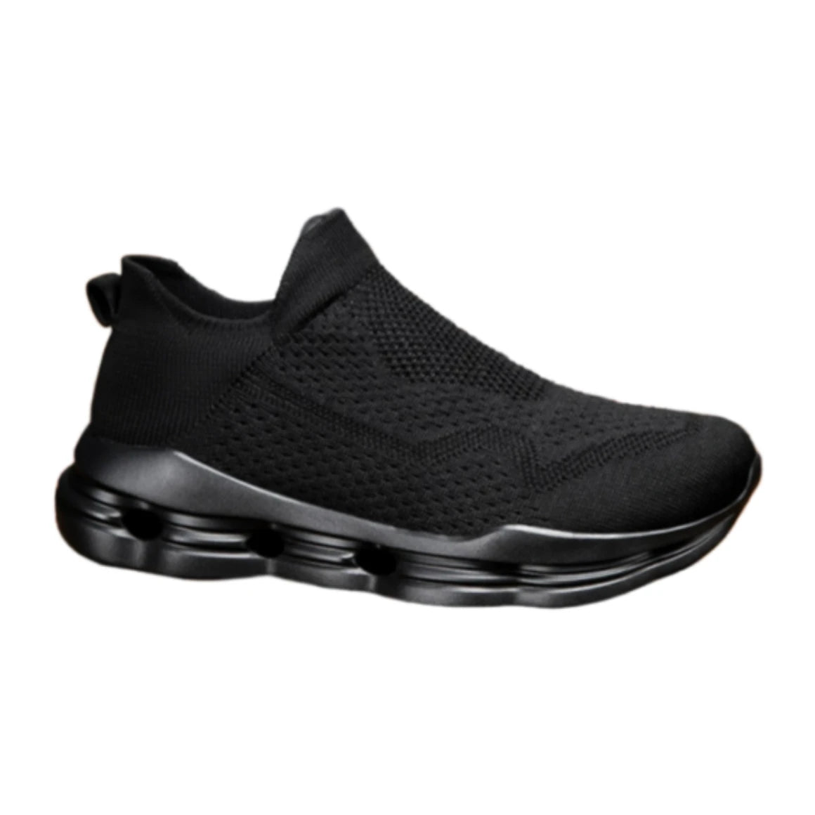 Men’s & Women’s Triple Black Knit Sneakers