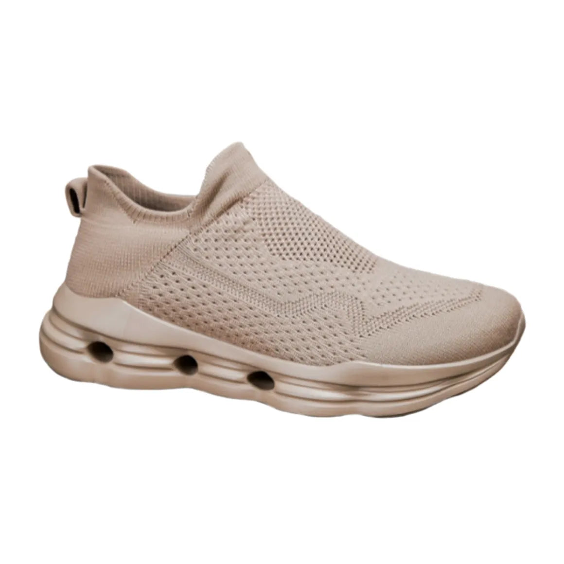 Men’s & Women’s Beige Khaki Knit Sneakers