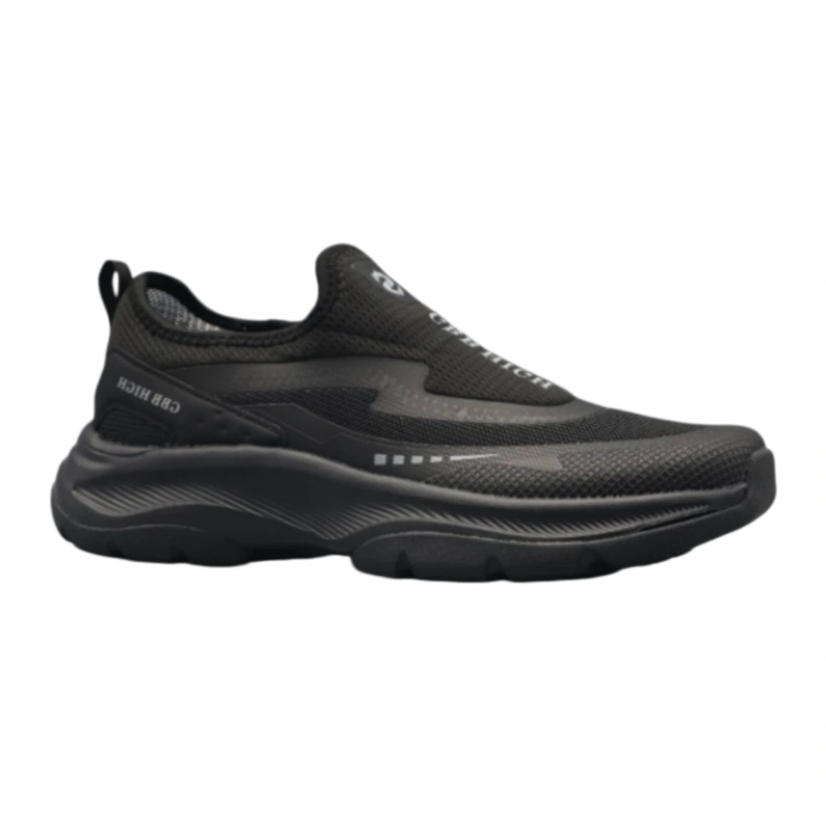 Men’s Black Lightweight Slip-On Outdoor Walking Shoes