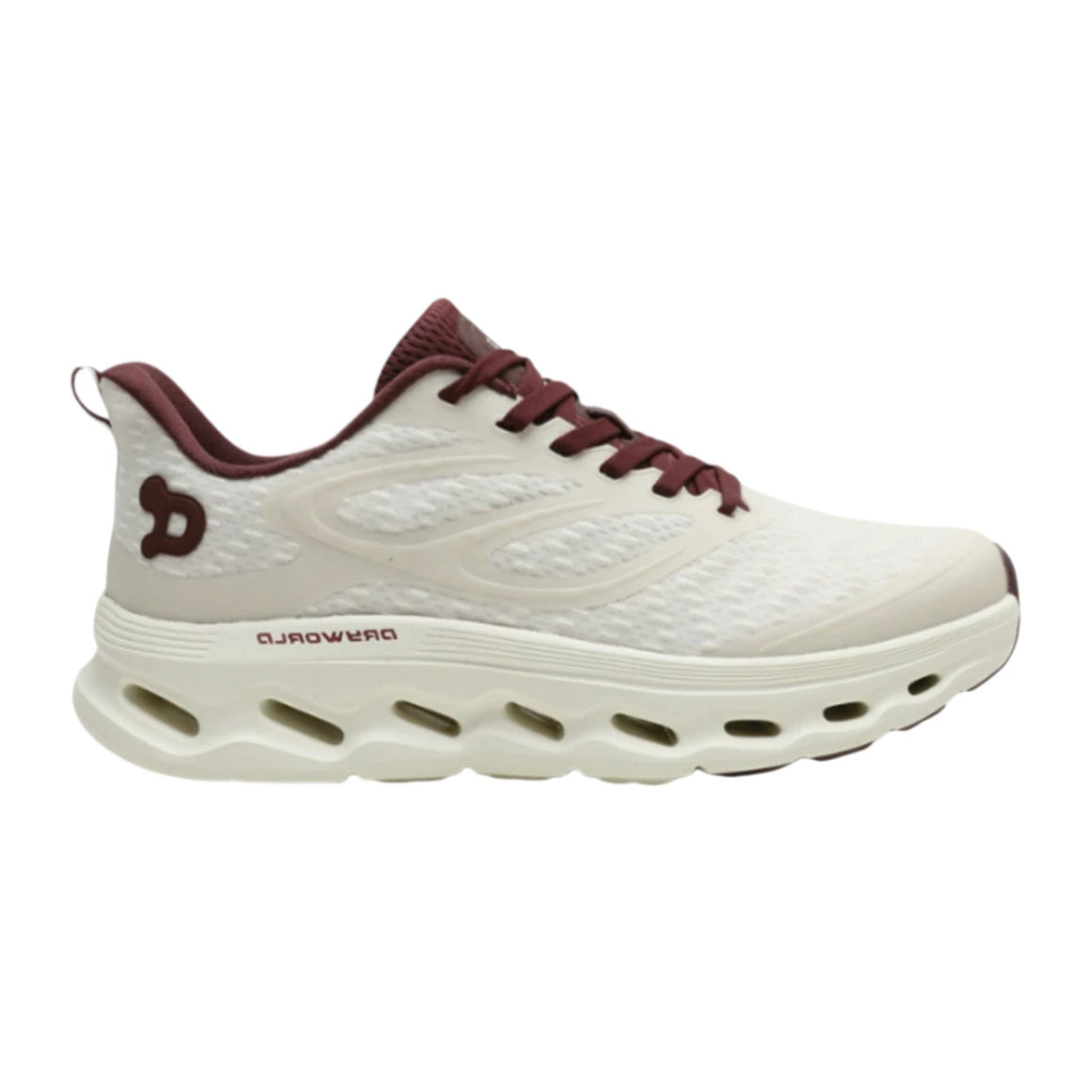 Men’s & Women’s Off-White and Burgundy Running Shoes