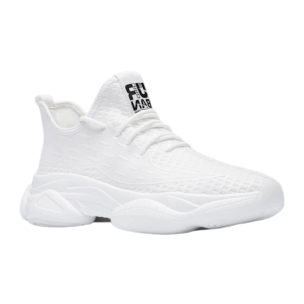 Men’s All White Knit Sneakers