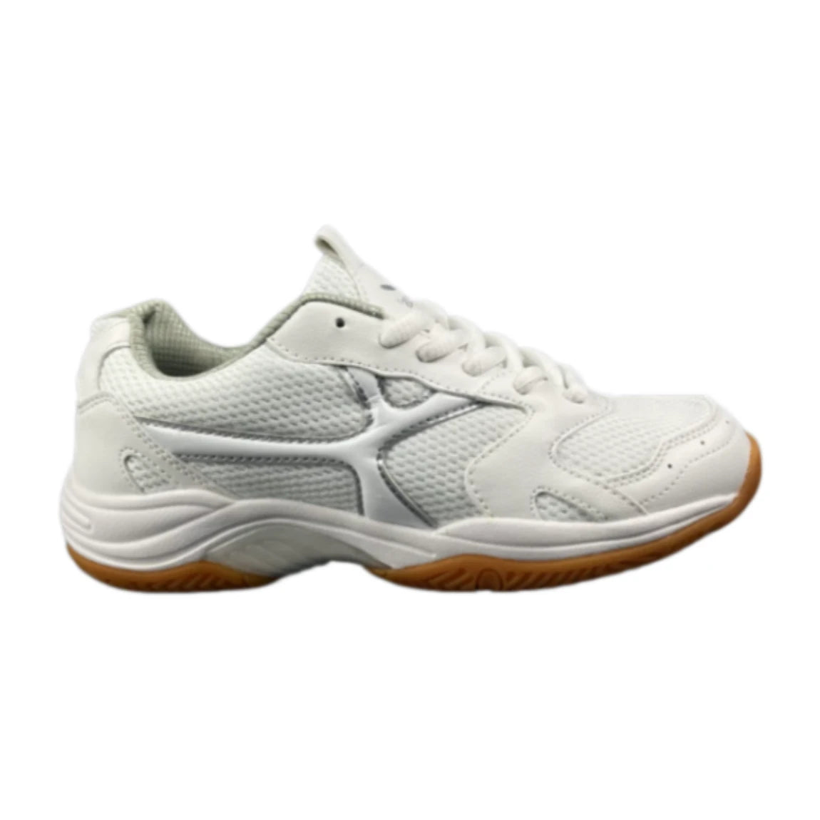 Women’s & Men’s White Lightweight Breathable Mesh Running Sneakers | Cushioned Non-Slip Gum Sole Casual Training Shoes