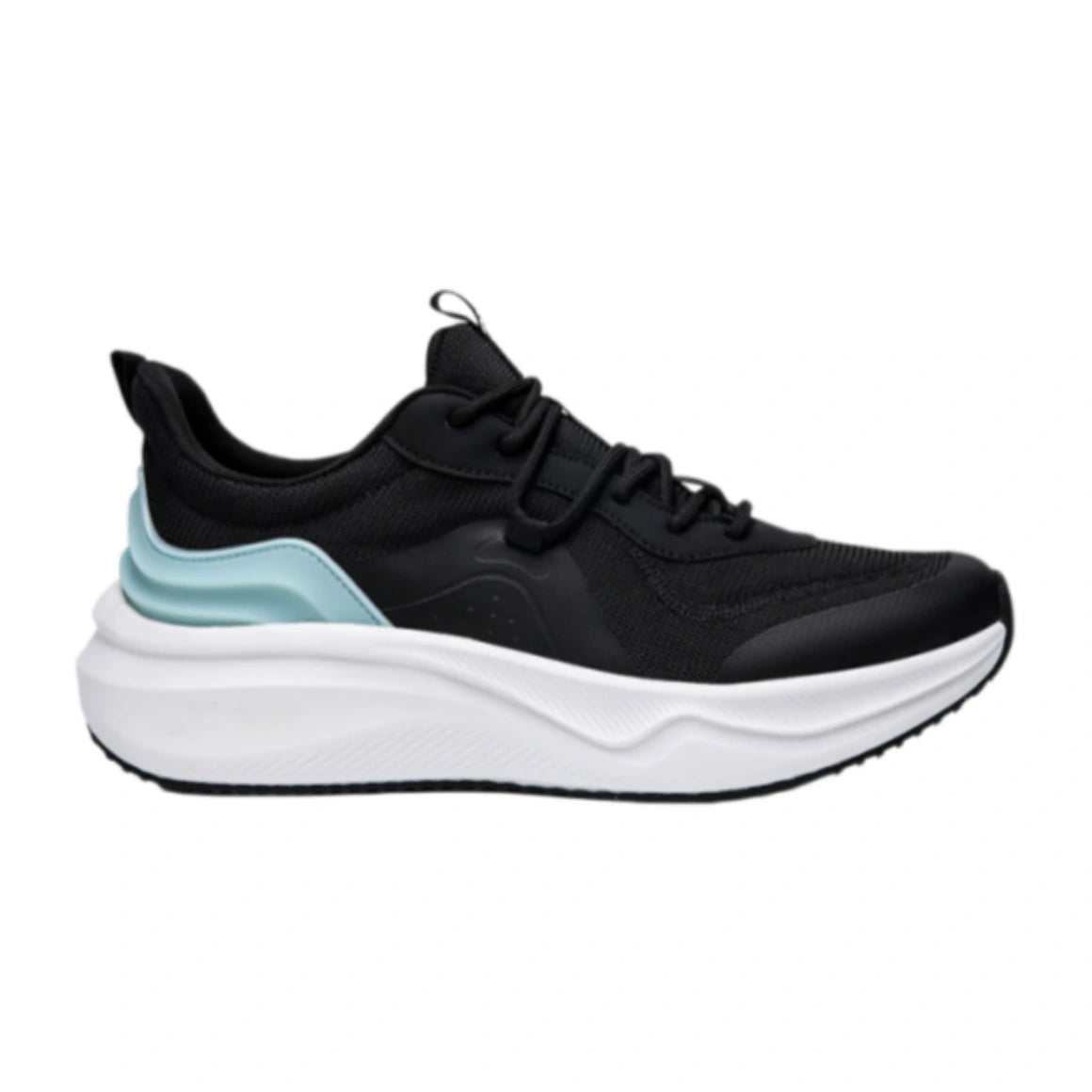 Cloud Men’s and Women’s Black White Light Blue Mesh Running Shoes