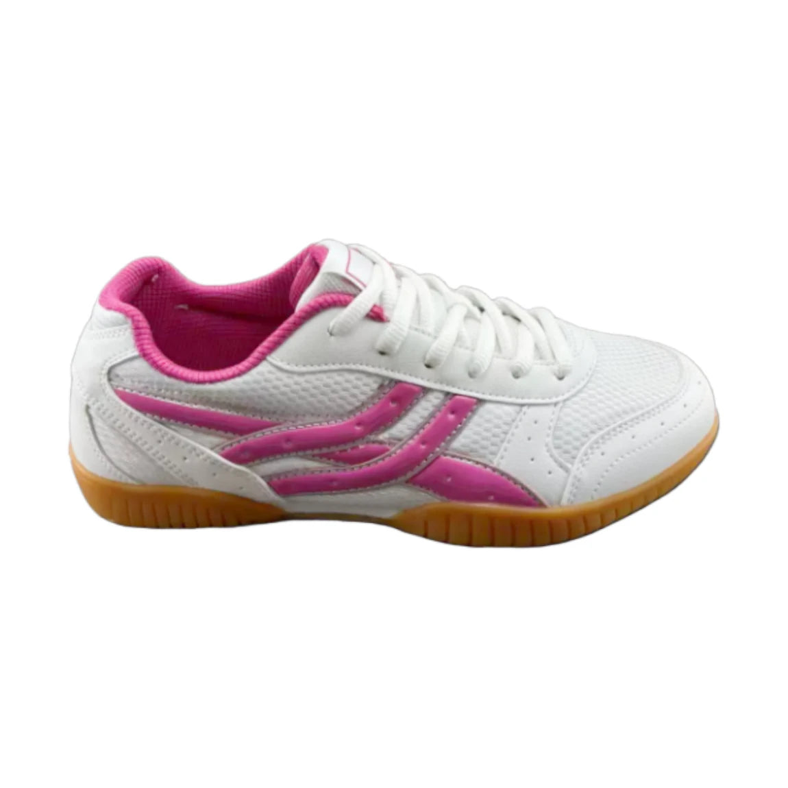 Women’s & Men’s White Pink Lightweight Mesh Running Sneakers