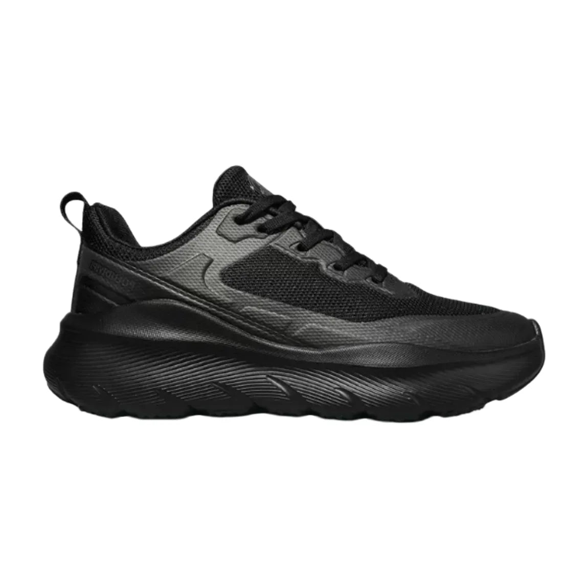 Men’s All-Black Breathable Mesh Running Shoes, Lightweight Cushioned Rebound Soft-Sole Athletic Sneakers