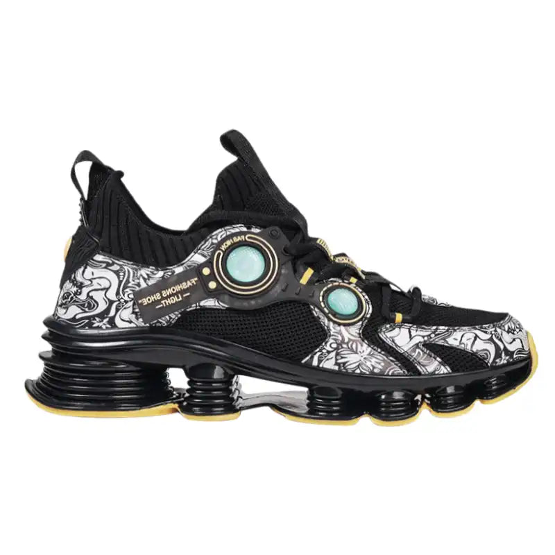 Men’s Cloud Spring Air Cushion Sneakers | Black White