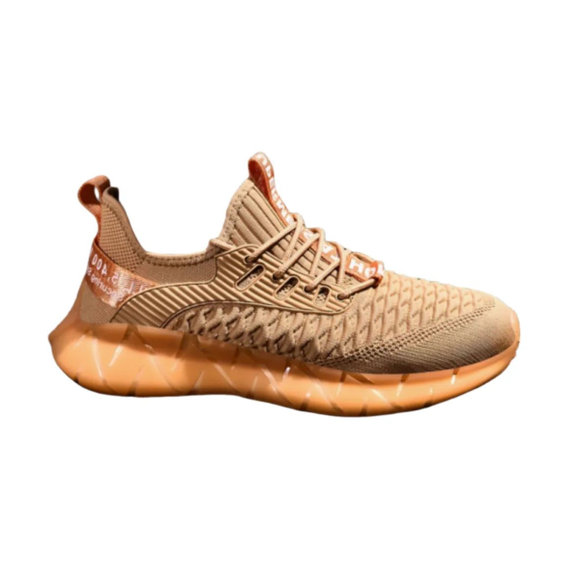 Men’s Khaki Caramel Knit Sneakers
