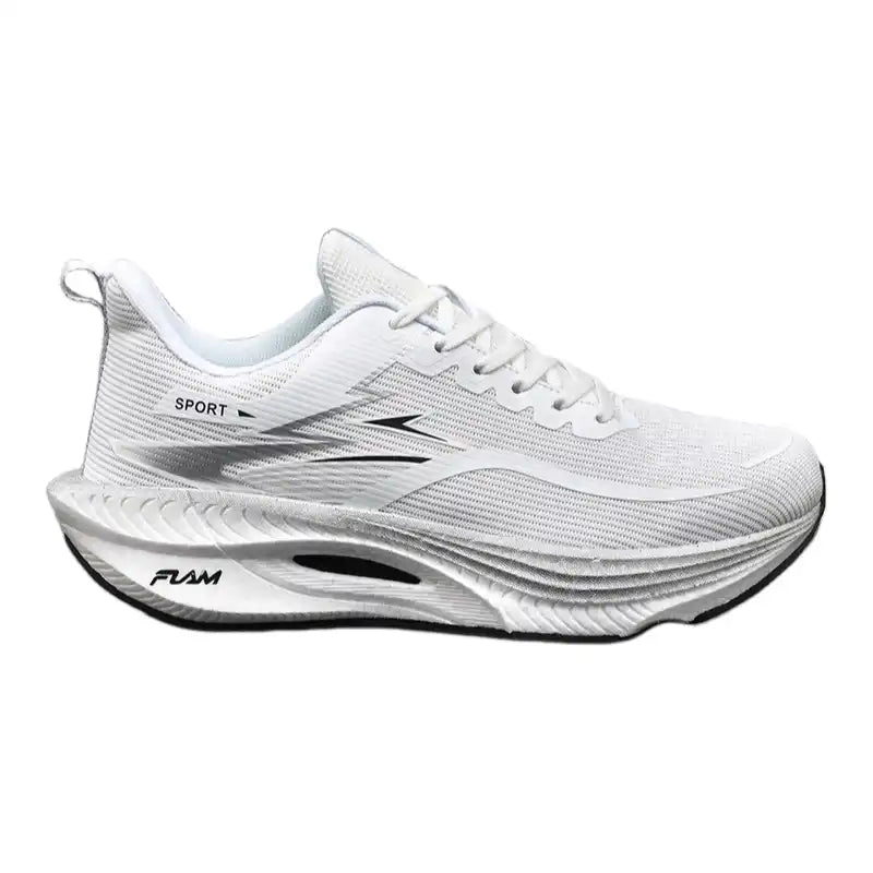 Men’s White Lightweight Breathable Running Shoes