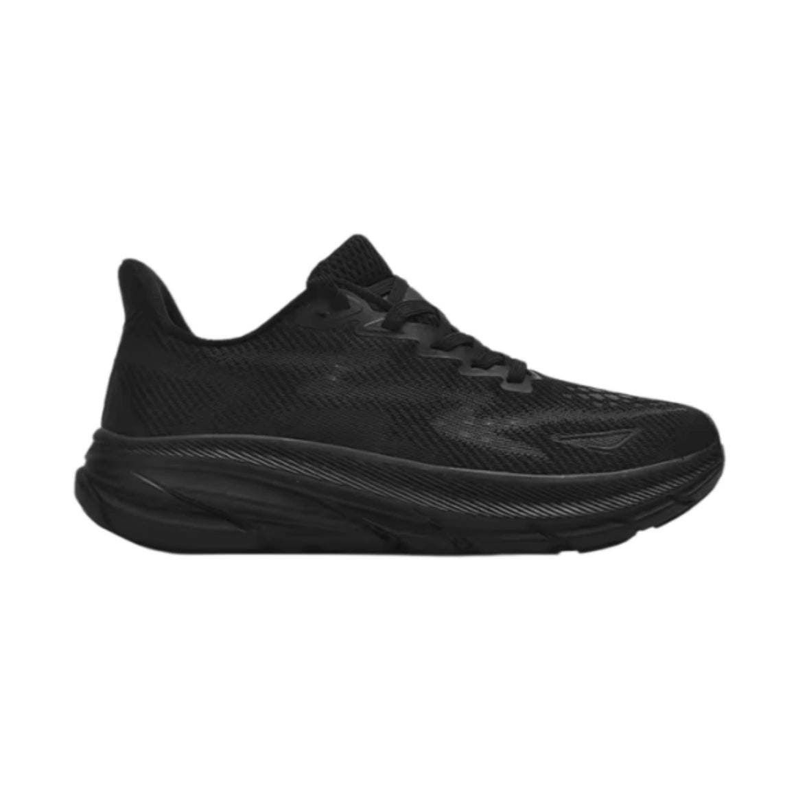 Men’s All Black Lightweight Walking Shoes Soft Sole Breathable Mesh Casual Sneakers