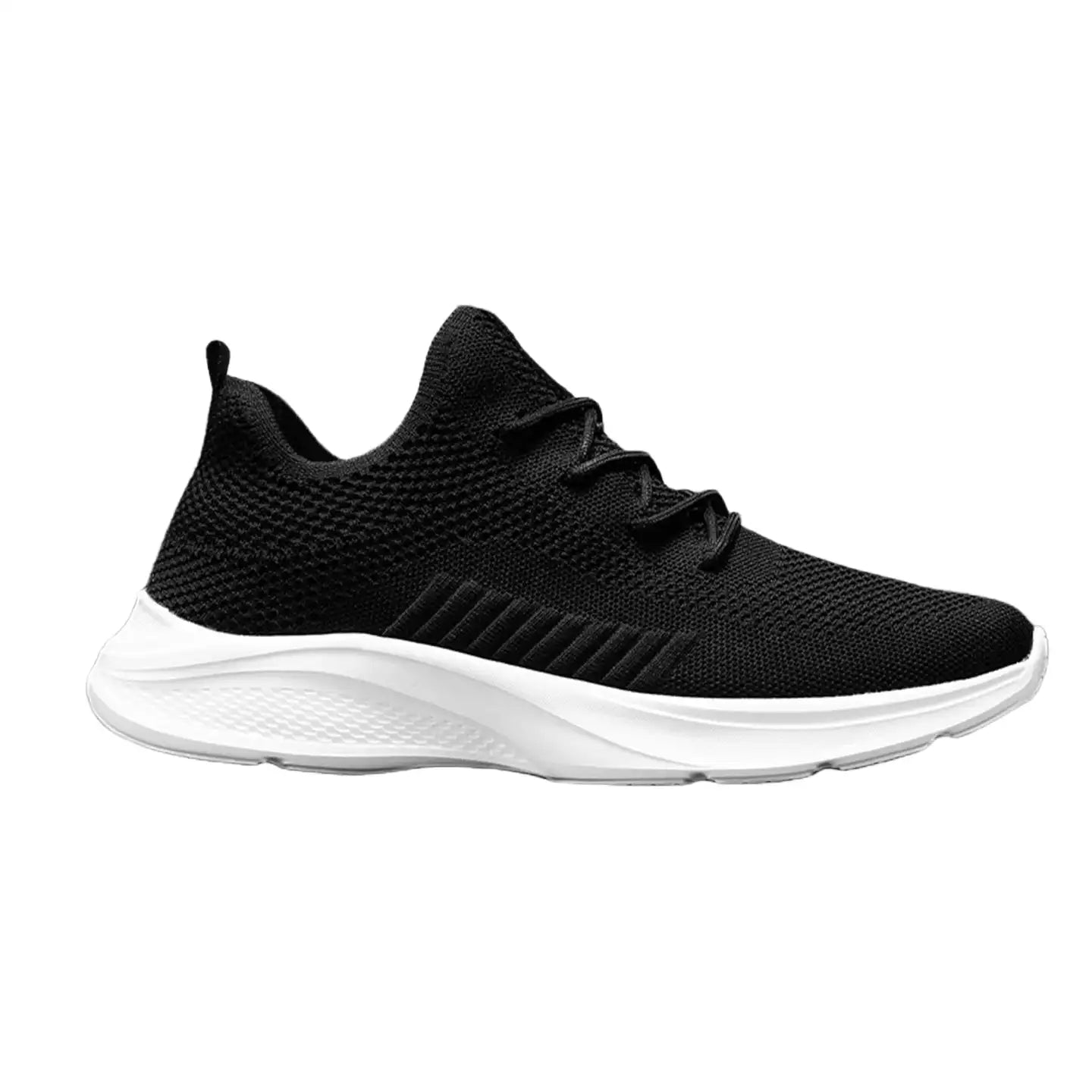 Men’s Black Mesh Walking Sneakers | Lightweight Breathable Casual Shoes