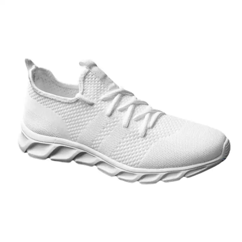 All-White Lightweight Knit Sneakers | Everyday Comfort Walking Shoes