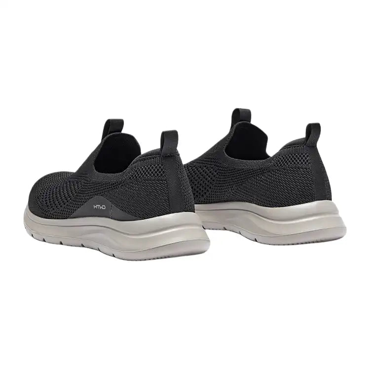 Men's Black Breathable Mesh Slip-On Casual Outdoor Shoes