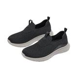 Men's Black Breathable Mesh Slip-On Casual Outdoor Shoes