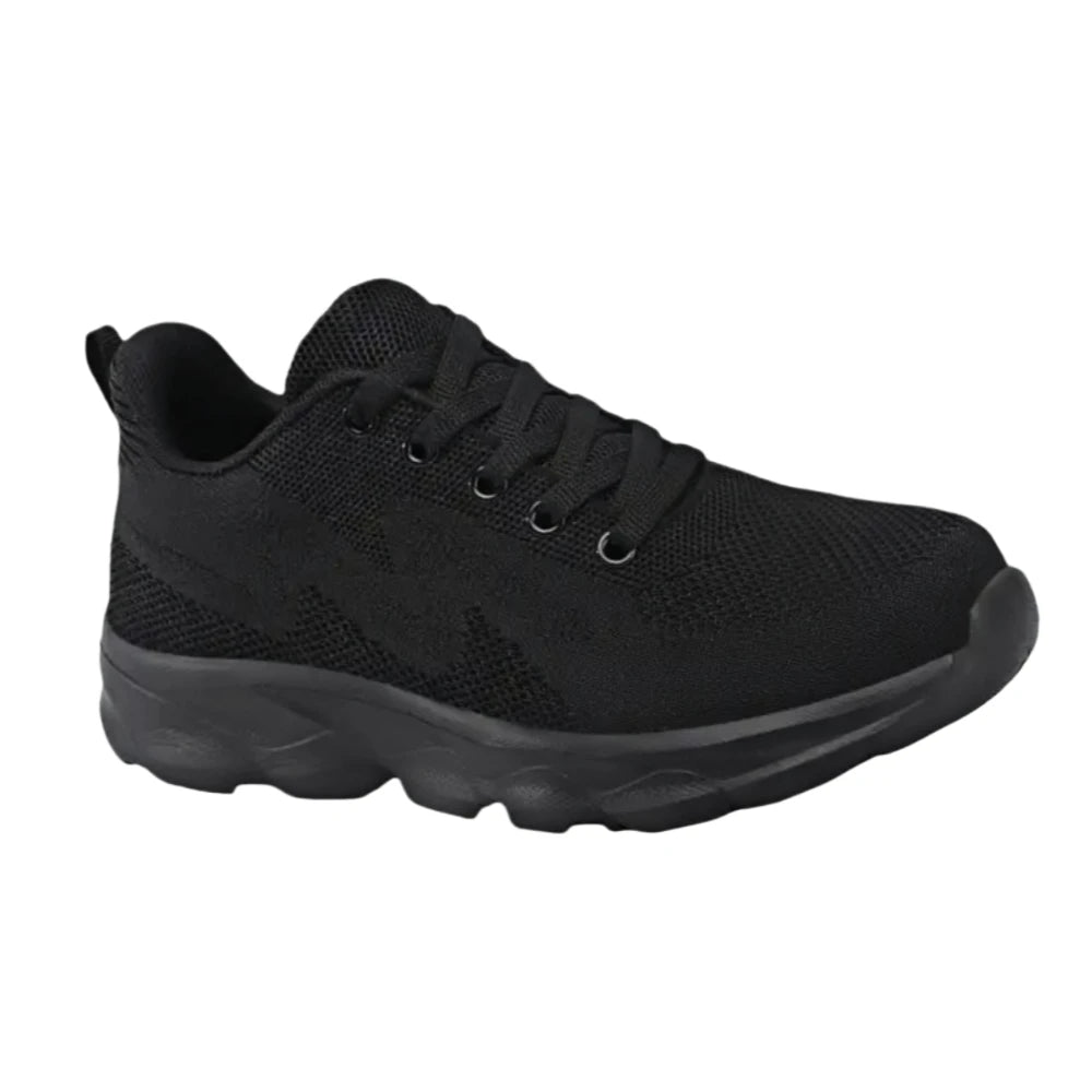 Cloud Black Lightweight Breathable Walking Sneakers